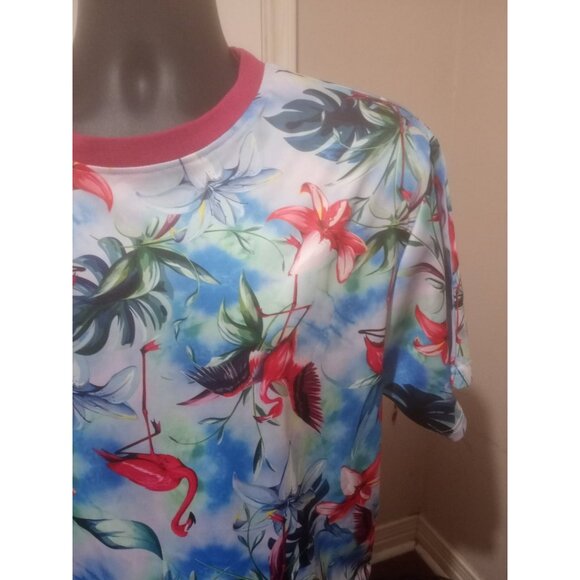 Good Vibes by Drill Hawaiian Shirt  Mens XL Multicolor Short Sleeve Crew Neck - Picture 4 of 11